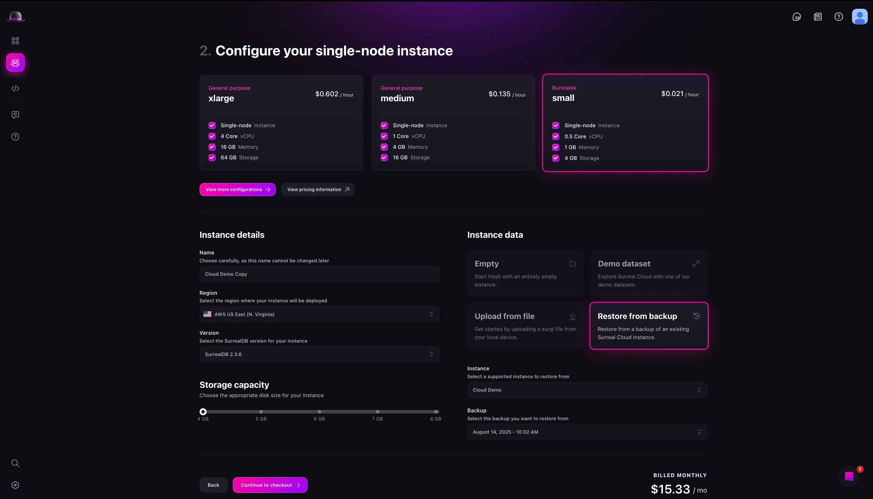 Restoring from a backup